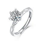 Wedding Factory Direct Sale Wedding Ring 6 Prong Decorated Moissanite Engagement Ring Bottom Price On Sale