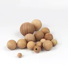 Wood Beads Natural Unfinished Wood Spacer Beads Round Ball Wooden Loose Beads For Crafts DIY Handchain Making
