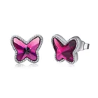 Diamond Stud Earrings Earrings Drop Earrings OUXI New Charm Different Colors Diamond Butterfly Stud Earrings C21645