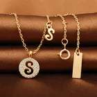 Necklace Pendant Necklaces Initial Necklace Tiny 925 Sterling Silver Initial Letter Pendant Necklaces Rose Gold
