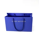 Brands Bags Bag Paper Bag Eco Friendly Brands Custom Size Kraft Blue Packaging Shoes Paper Bags With Your Own Logo