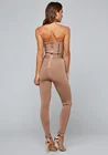 Crystals Newest Design Hot Selling Ladies' Sexy Bandage Zipper Back Spark Crystals Jumpsuit