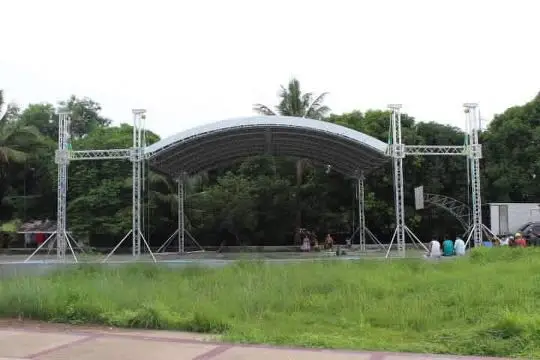 Sgaier Aluminum Curved Stage Roof Truss System For Events Buy Curved