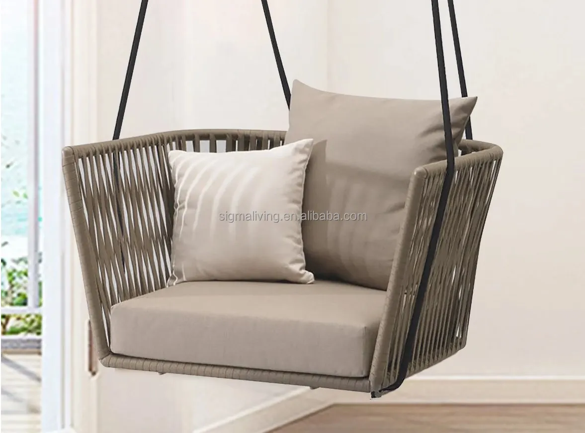 Balcony hanging furniture modern outdoor hanging chair rattan porch swing chair