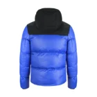 Jacket Leather Winter Coat For Men Striped Color Block Jacket PU Leather Men's Padded Jacket