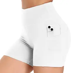 Women Biker Shorts with Pocket Custom Printed Yoga Pants Short Women Workout Gym Sport Leggings Sports Short