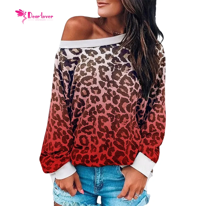 Wholesale Leopard Gradient Long Sleeve 