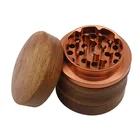 Herb Premium Wood Handmade Herb Grinder 63 MM 4 Layers Tobacco Grinder Aluminum Sharp Teeth Smoking Herbal Crusher