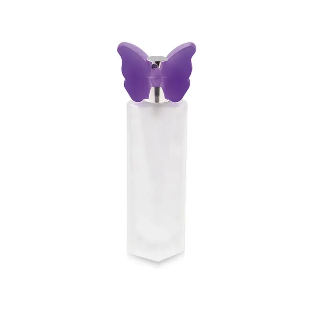 color butterfly small capacity lid elegant cute matte glass perfume bottle