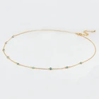 Turquoise Turquoise Women Boho Jewelry Delicate Bezel Turquoise Gold 14k 18k Gold Plated Turquoise Necklace Choker