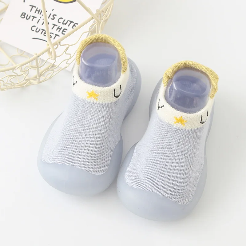 Baby Ankle Toddler Kids Girls Boys Summer Breathable Knitted Floor Sock Shoes Infant Anti Slip Soft Sole Crib Shoes