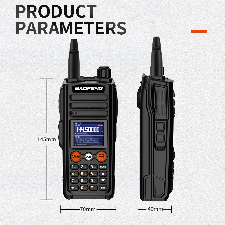 2024 Baofeng UV-27 Ham 999CH Walkie Talkies 5-10km 10watt Multi-Band Two Way Radio With Stopwatch