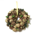 Supplies Wreath Hot Sale Supplies Natural Christmas Wreath Decoration Health Pinecones Spring Artificial Wreath