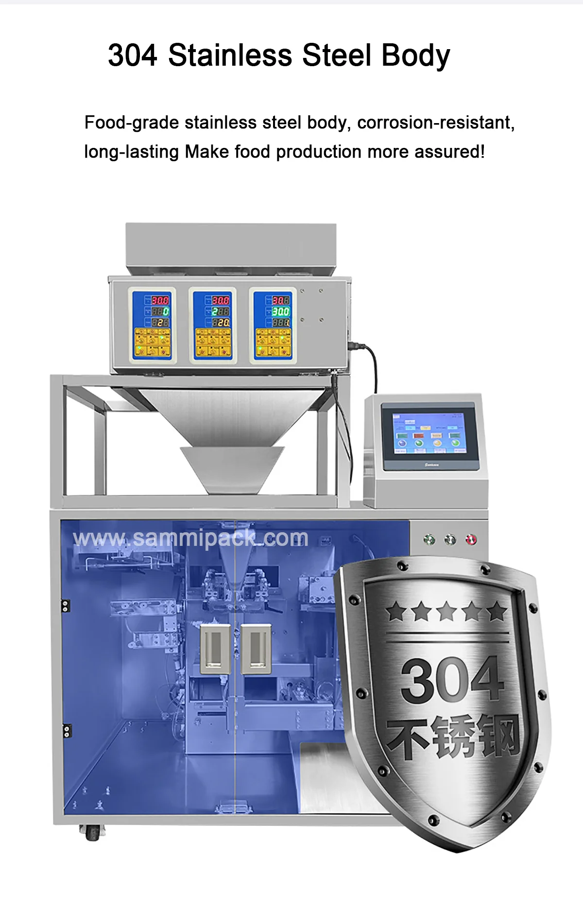 Automatic Vertical Bag Filling Sealing Machine for Nuts Sugar Coffee Grains Dry Fruits Premade Stand Pouch Packaging for Food