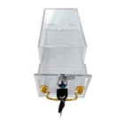 Chips Clear Acrylic Poker Cards Dealer Button Chips Drawer Case With Handle