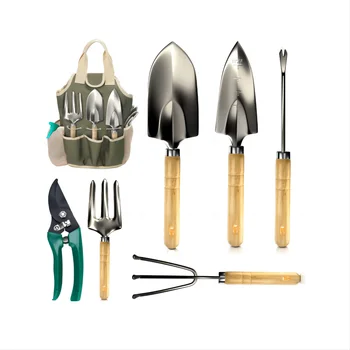 Hot selling 10 piece stainless steel ladies gardening gift shovels gift garden tool set