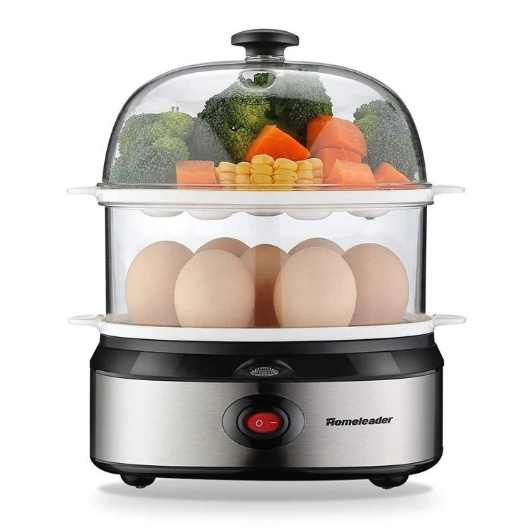 Steamed Vegetables Holife Egg Cooker Seafood 7 Egg & Stainless Steel Rapid Egg Cooker with Auto Shut off Omelets Poached for Boiled Dumplings Scrambled 