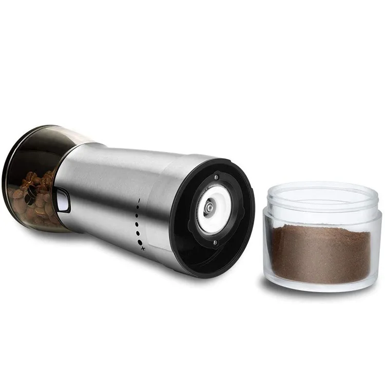 portable electric coffee grinder professional stainless steel burr electric mini USB rechargeable coffee been grinder