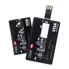 Card Flash 1gb Less 1 Dollar Promotion Gifts Bulk Cheap Custom Logo Credit Card Usb Flash Drive 1GB 2GB 4GB