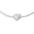 Diamond Bracelet Diamond 18K White Gold Heart-shaped Diamond Bracelet