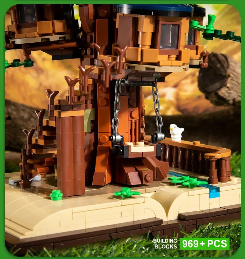 Meiji MJ13013 Creative Street View Magic Tree House MOC