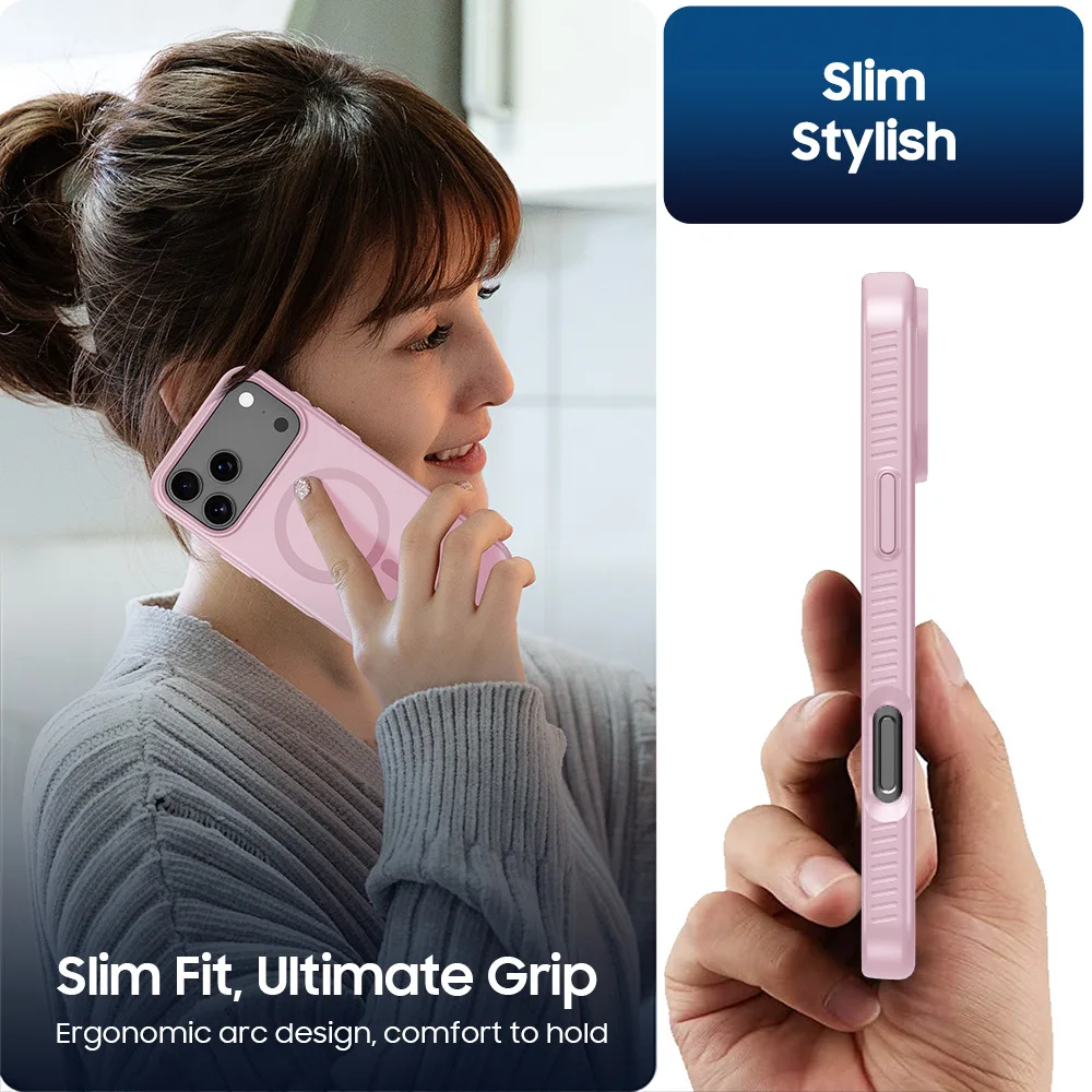 product tpu and pc material six colors available satin finish magnetic phone case for iphone 17 series laudtec-6