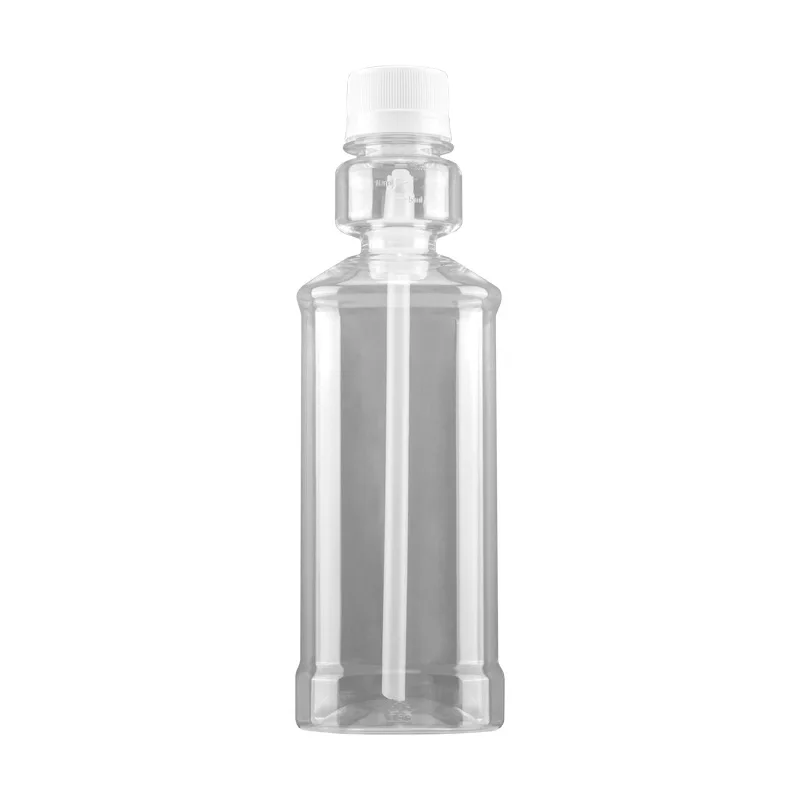 product 250ml hot sale clear flat clean plastic mouthwash bottle portable travel oral care solution dispenser empty plastic bottle-25