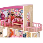 Doll Toy Classic Pretend Play Children Kids Wooden Large Big Doll House Toy Set With 7pcs Furnitures