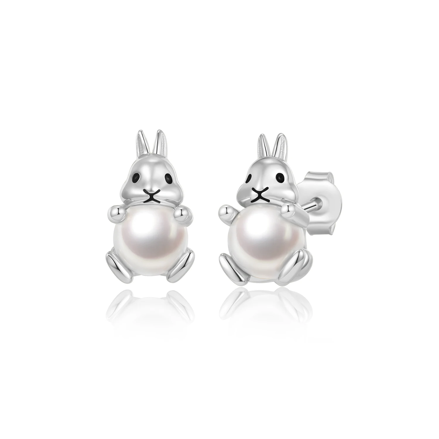 CDE YE1759 925 Sterling Silver Jewelry Animal Earring Wholesale Rhodium&18K Gold Plated Children's Rabbit Cute Girl Earrings
