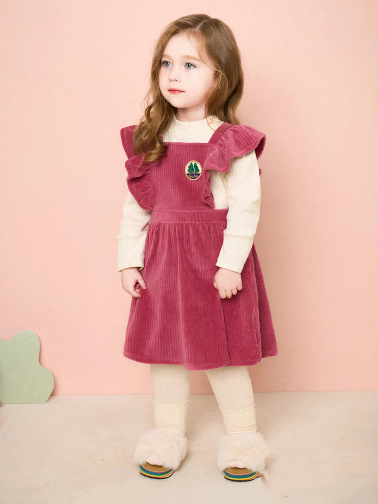 New arrival hot sale kids clothing sets autumn winter casual cotton corduroy fabric girls clothing sets kids girls outfits