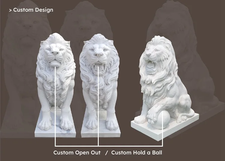 marble lion sculpture custom design