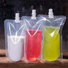 Juice Beverage Bag Beverage Pouches Drink Bags Juice Packaging Drink Spout Pouch Clear Beverage Bag