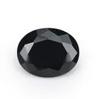 Black Oval Cut Stone Blackoval Black Oval Cut Zircon Stone Cubic Zirconia 5A Quality Synthetic Loose Gemstones
