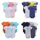 Baby Clothes Wholesales New Born Baby Rompers 5 Piece Romper 100%Cotton Rompers Breathable Jumpsuit Clothes