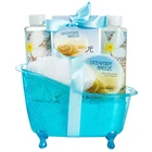 OEM Custom Beauty Shower Bamboo Bath Salt Shower Gel Loofah Lotion Hotel Home Spa Basket Gift Bath Sets