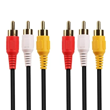 Hot sale high quality RGB Red White Yellow Gold Nickle Plated AV 3RCA Cable Audio Video