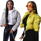 Jacket Winter 2021 Hot Sale Ladies Long Sleeve Puff Jacket Zipper Warm Printing Fall Winter Women Down Coat
