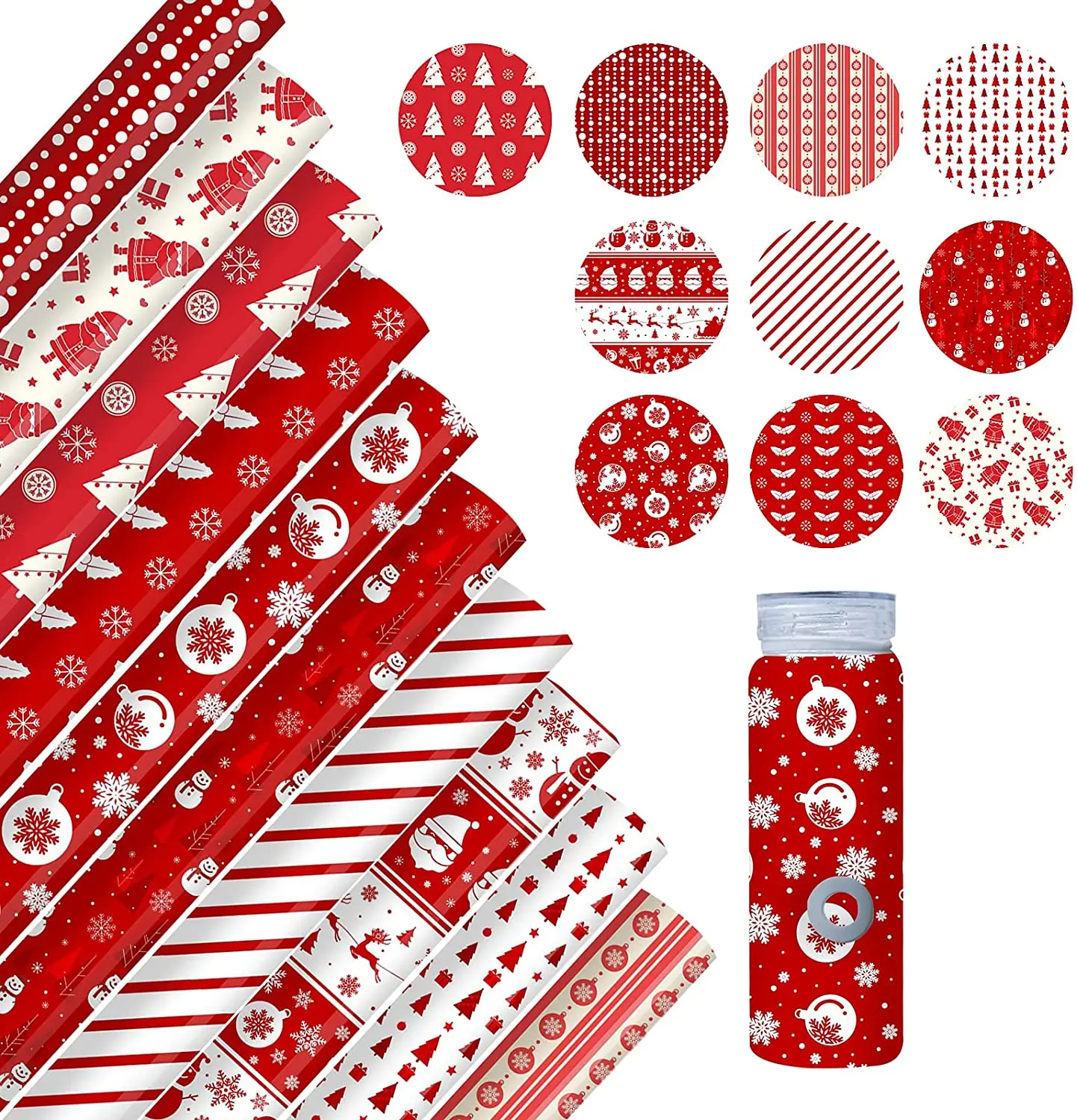 10 Sheets Infusible Ink Christmas Red 