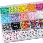 Alphabet Beads 7*7mm Black Letter And White Cube Acrylic Letter Loose Plastic Alphabet Beads