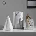 Home Decor Marble Pattern Ceramic Home Decoration Pieces Tabletop Living Room Accessories Decorative Sculpture Decor
