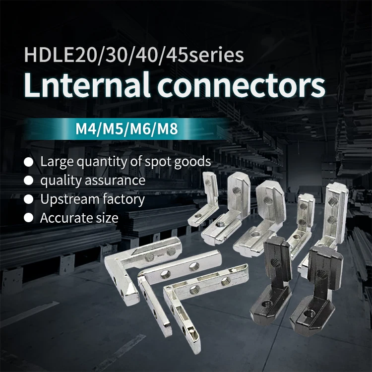 Aluminum Profile Accessories 20/30/40/45 Aluminum Profile Corner groove Built-in Corner Code Internal Connector L-shaped manufacture