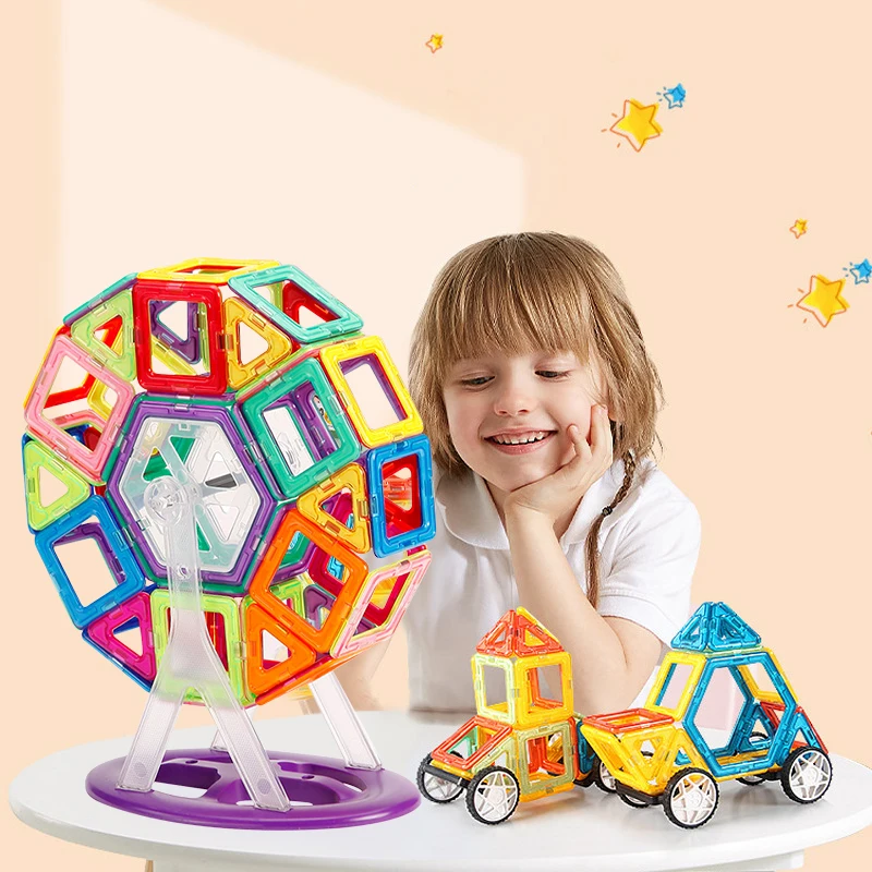 Educational Construction Magnet Block Toy, Light Magnetic Blocks, Magnetic Tiles For Kids