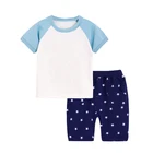 100% Cotton Boy's Pajama Boys Pajamas 100% Cotton 2 Pcs Children Boy's Cotton Pajama Set