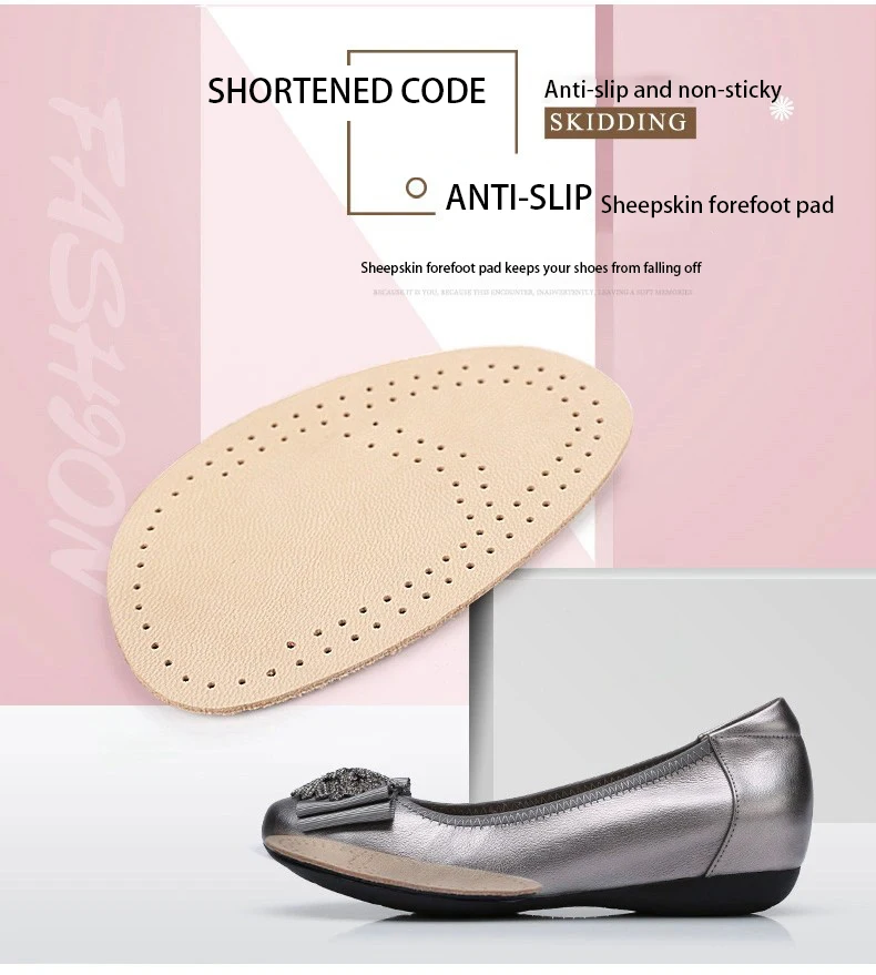 High Heel Insoles, Sheepskin Latex Forefoot & Palm Pads, Anti-Slip Design High Heel Insoles, Sheepskin Latex Forefoot & Palm Pads, Anti-Slip Design