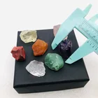 Natural Wholesale Natural Crystal Healing Stone Wooden Box Set Charm 7 Chakra Stones Kit For Meditation