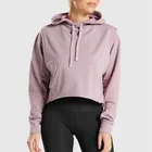 Hoodie Sports OEM Custom Women Long Sleeve Curved Dipped Hem Chalk Double Layer Hoodie For Fitness Gym Sports