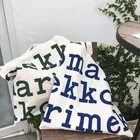 Shopping Large Tote Bag Stocked Large Capacity Tote Bag Canvas Shopping Bag With Letter Printing