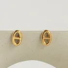 Piercing Minimalist Stainless Steel Cute Design Famous Brands Piercing Stud Hypoallergenic Earrings