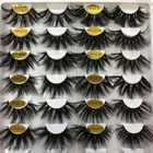 Eyelashes Hand Made Full Strip Lashes 25mm 3d Mink Eyelashes 100% Mink Lashes3d Wholesale Vendor 25mm Bulk