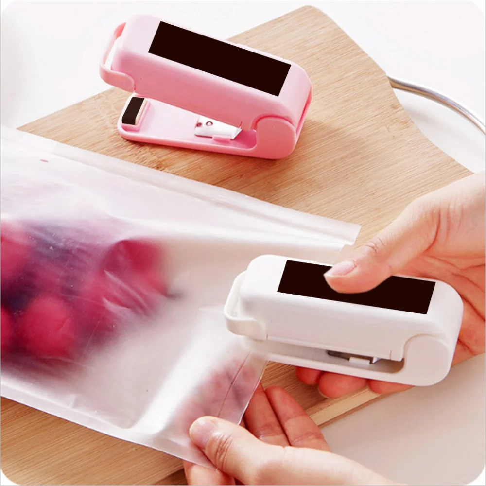 Portable Bag Sealer Heat Package Machines Mini Handy Sealing Machine  Household Heat Food Snack Clip Heat Sealer for Kitchen